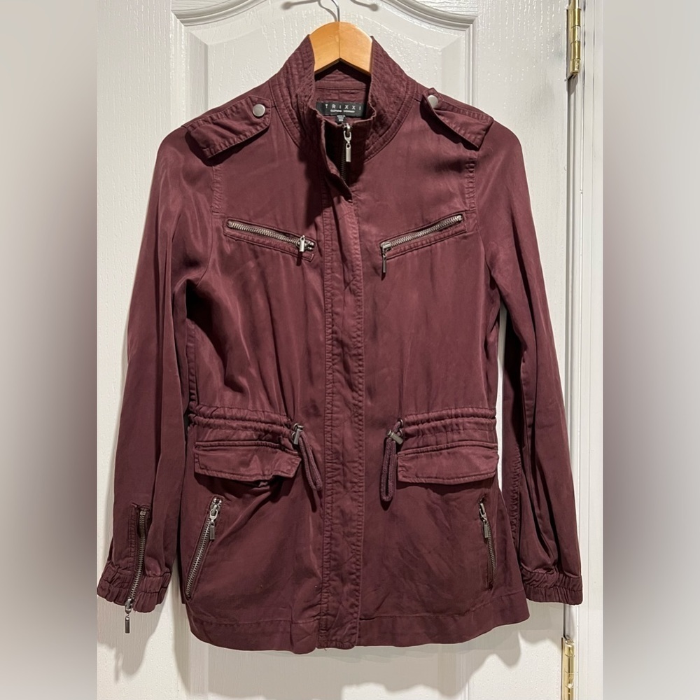 Trixxi clothing Company, burgundy coat size extra small